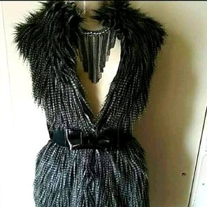 Faux fur vest